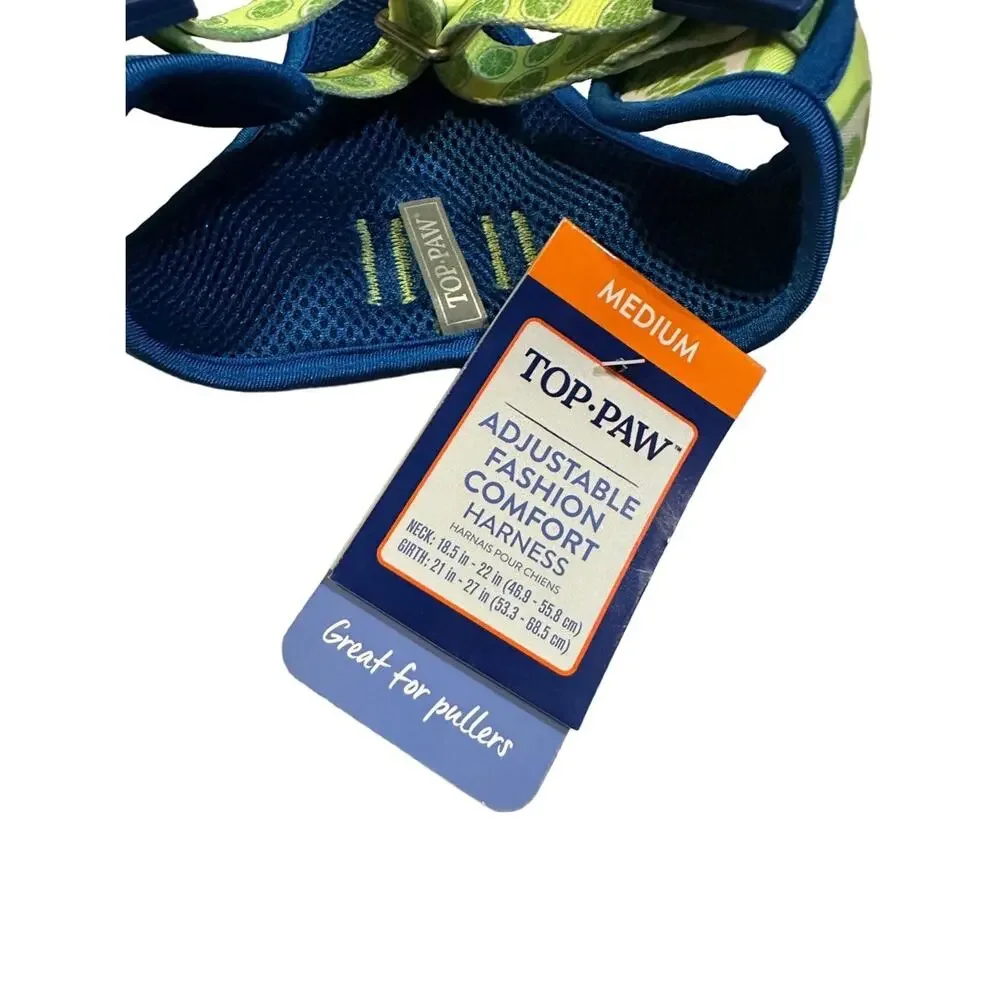 Top Paw Adjustable Comfort‎ Fashion Harness Green Limes Size X-Small